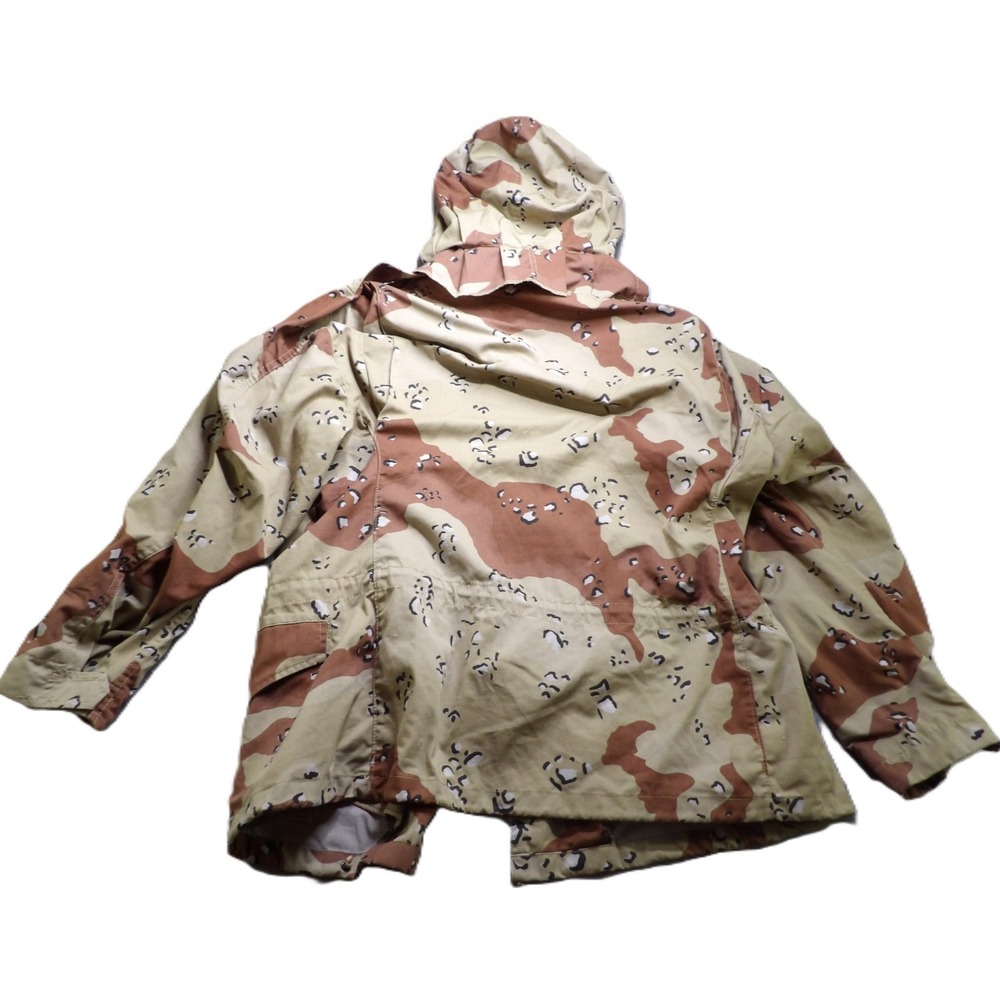 VTG 90 Prestige Desert Storm Camo Parka Men XXL Tactical Choco Chip Field Jacket - Picture 2 of 16